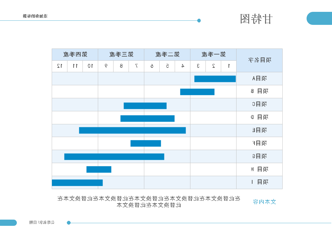 甘特图横道