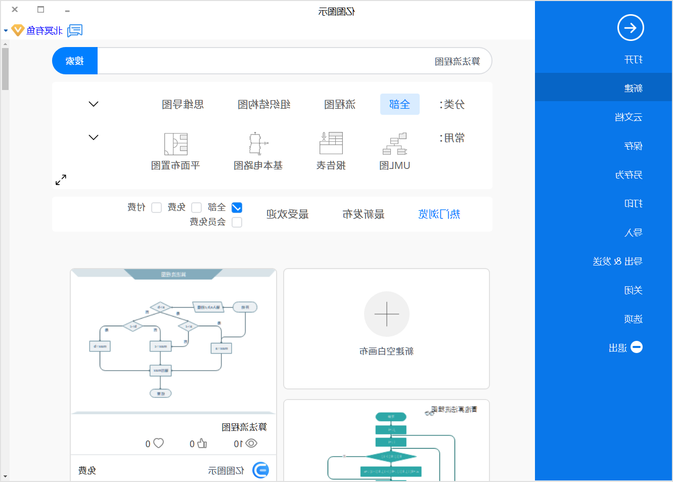 算法流程图模板